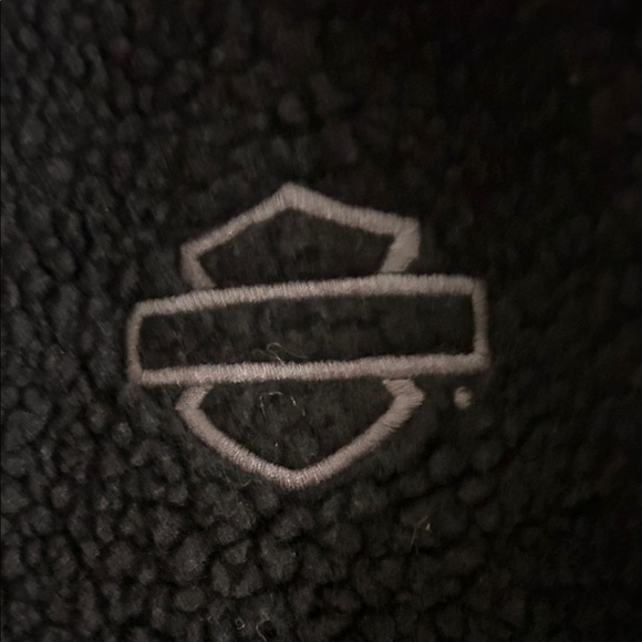 Women’s Harley-Davidson Fleece Black 3/4 Zip-Up Sweater Jacket Size M - Picture 6 of 8